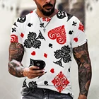 Лидер продаж 2021, новинка, мужские футболки с 3D принтом покера, модные уличные футболки для мужчин, куртка
