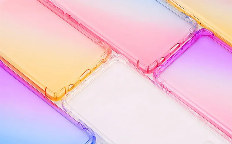 Роскошный мягкий чехол из ТПУ с градиентом для Samsung Galaxy S10 Plus S9 S8 Note8 Note9 Note10 Pro A90 A80