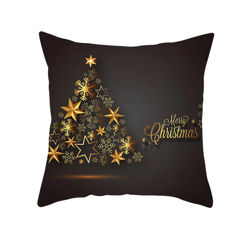 

1Pcs Christmas Golden Tree Pattern 45*45cm Polyester Cushion Cover Decorative Sofa Home Decor Car Throw Pillowcover 40992