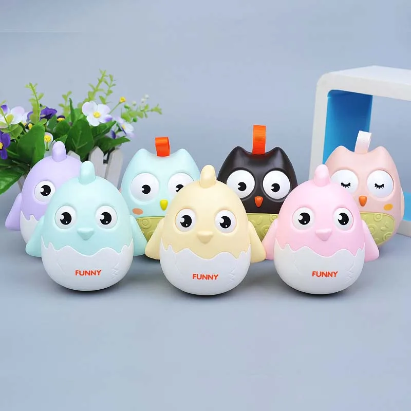 Забавная игрушка для домашних животных издает звуки с милым цыпленком Сова Форма