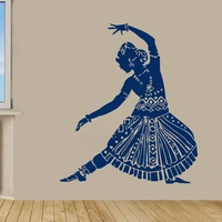 indian woman wall decal sticker home decorative belly dance pvc wall stickers waterproof for living room