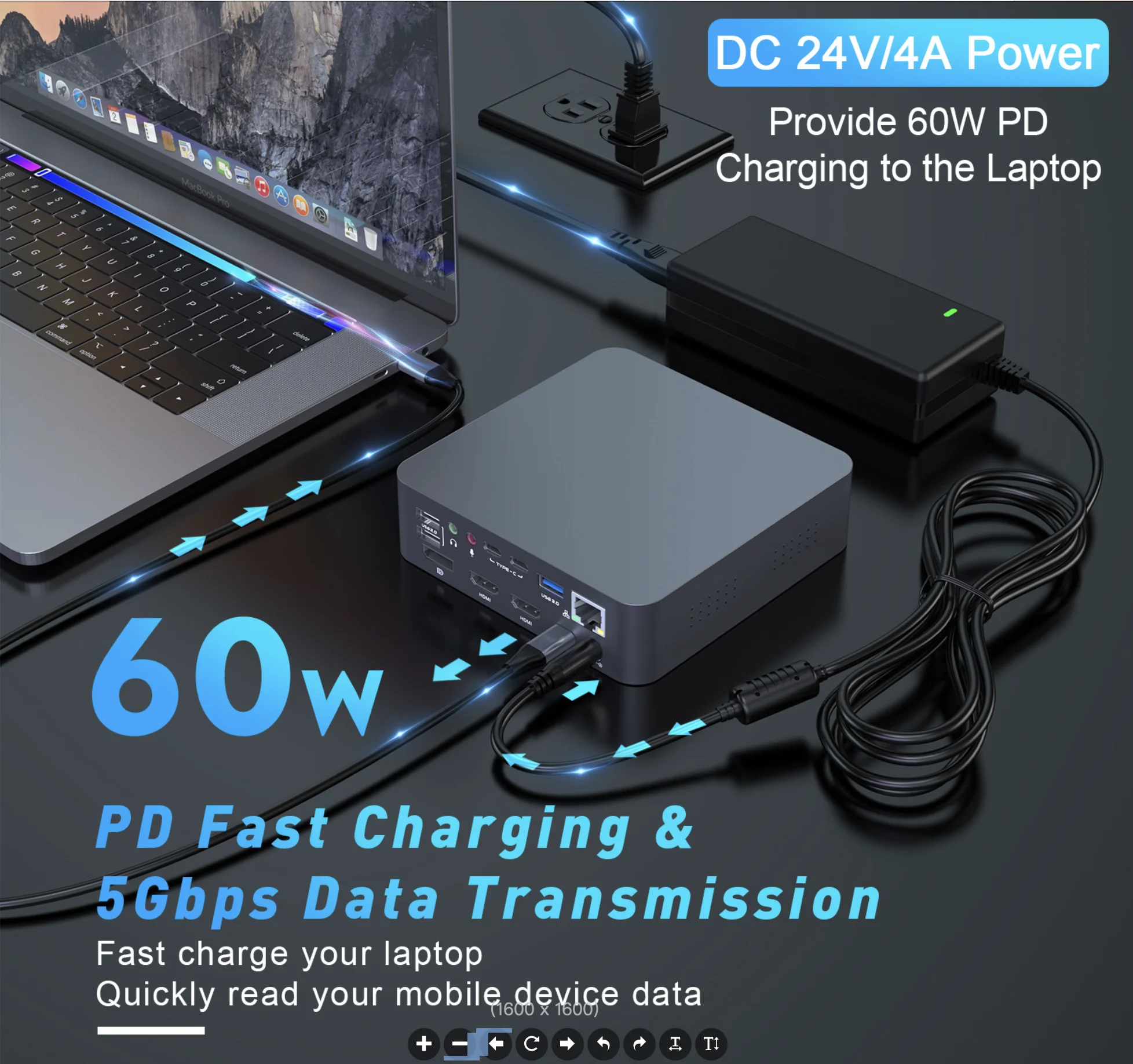 Док-станция 18 в 1 M1 Usb C для настольного компьютера док-станция с тройным монитором