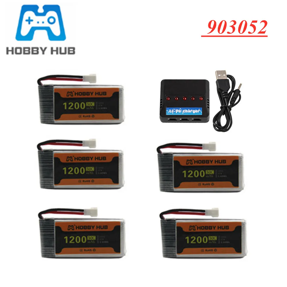 3 7 V 1200mAh 30C Lipo батарея + зарядное устройство для Syma X5 X5C X5SW X5SC X5S X5SC-1 903052 RC Quadcopter SYMA |