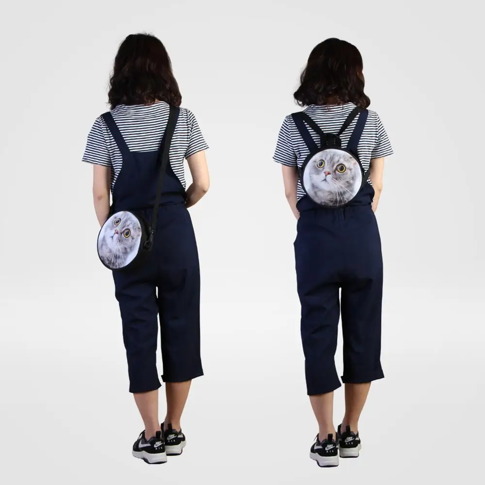 

Dispalang Toddler New Round Messenger Bags For School Cartoon Fox Tiger Lion Unicorn Print Crossbody Schoolbags For Little Girl