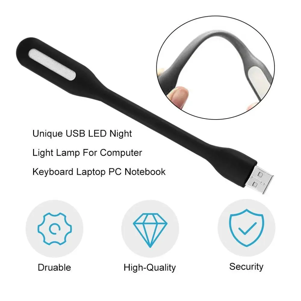 USB светильник гибкий складной мини LED гаджет лампа для чтения ночник компьютера