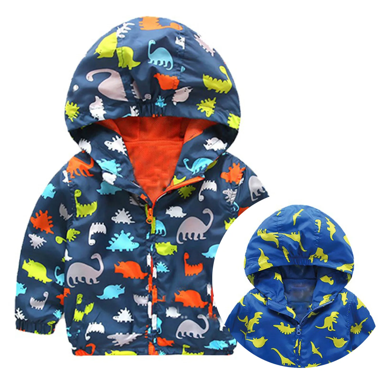 Модное водонепроницаемое пальто с капюшоном для маленьких мальчиков и девочек