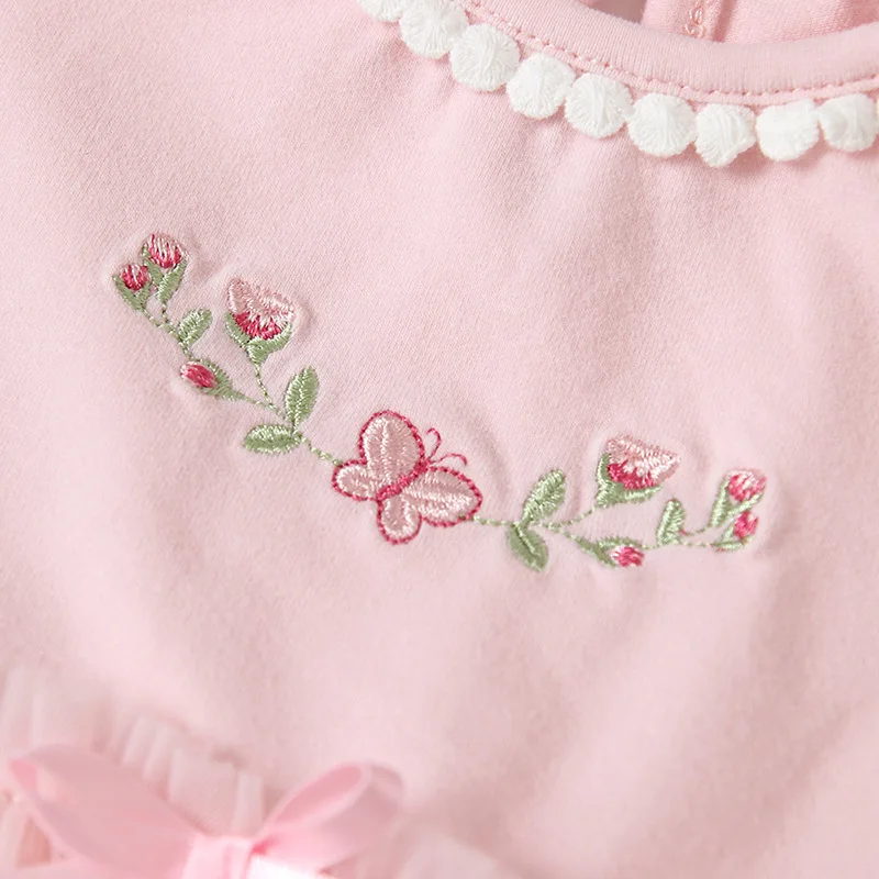 

New Style Lovely Baby Girls Dress Summer Newborn Baby Mesh Dress Princess Party Birthday Baptism Infant Costume DT047