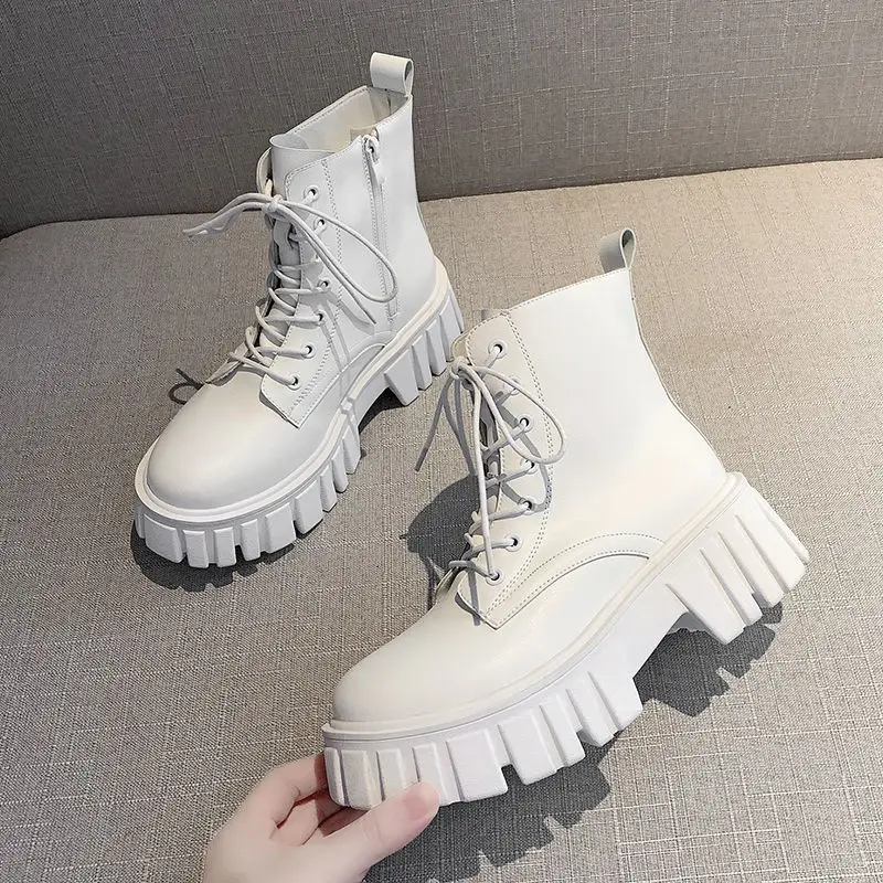 Platform Women Boots Winter Platform Ankle Boots Sexy Punk Motorcycle Boots Shoes High Heel Ankle Boots for Women Booties