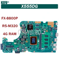 x555dg laptop motherboard for asus x555yi x555y x555d original mainboard 4gb ram fx 8800p cpu r5 m320