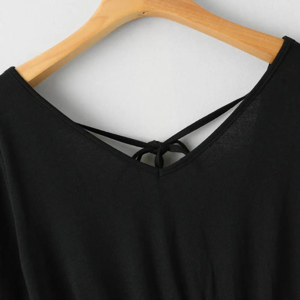 PatPat с открытой спиной Холтер боди Летний Повседневный для вечеринки v-образный