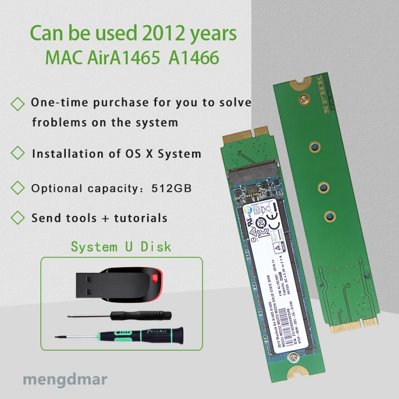 512 ГБ SSD для 2012 Macbook Air A1465 A1466 твердотельный диск Md231 md232 md223 md224 жесткий диск SSD 512G