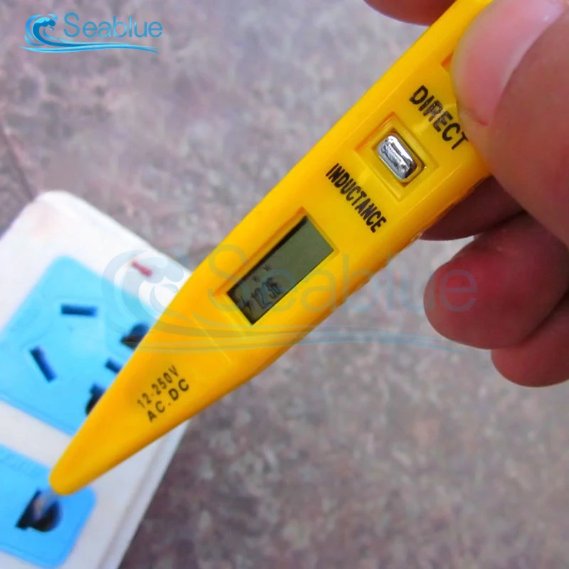 AC DC 12V-250V Напряжение тестер ручка ЖК-дисплей цифровой AC/DC детектор непрерывность