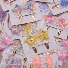 Presilhas de cabelo para crianças 2 tamanhos de pvc cor transparente estrela acessórios para cabelo versão coreana do novo juwellery para meninas (2)