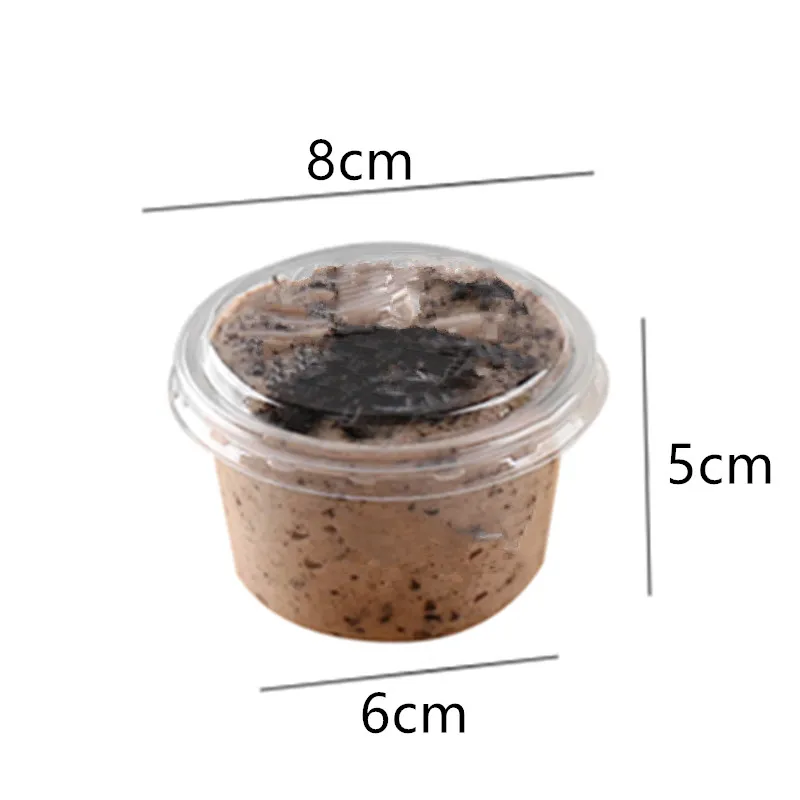 50 шт круглая маленькая пластиковая чашка для мороженого 150 мл прозрачные