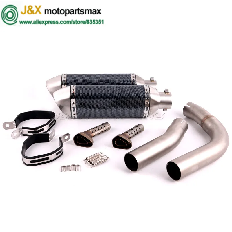 

Motorcycle Exhaust Muffler Escape Middle Link Contact Pipe Full System Slip On For yamaha YZF 1000 YZF1000 YZF-R1 R1 2009-2014