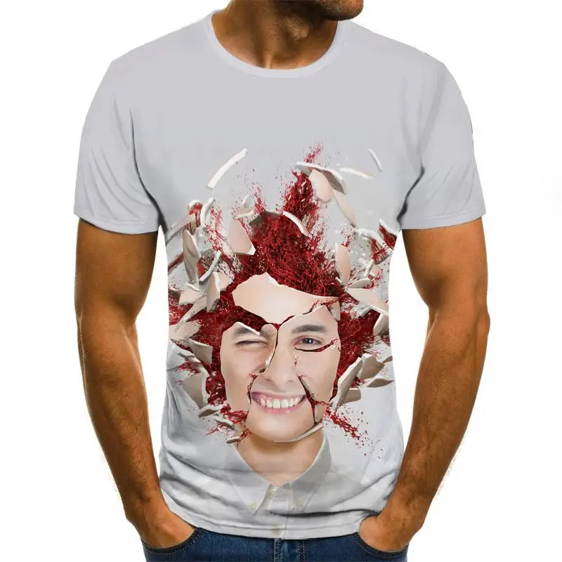 

Summer New T-shirt Funny Figure Printing 3d T Shirt Men Fashion Street Short Sleeves Male Interesting Various Character T-Shirt