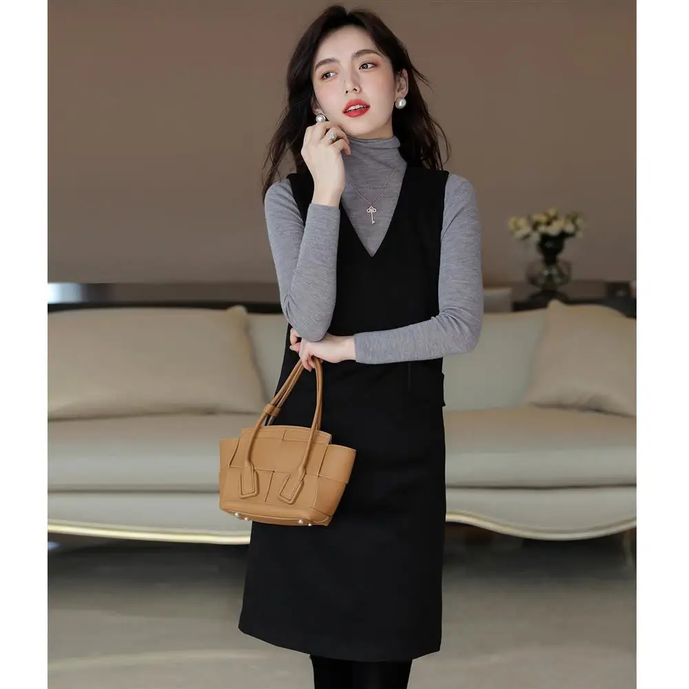 

Autumn Winter New Sleeveless Long Loose Dress Dresses for Women Vestido De Mujer