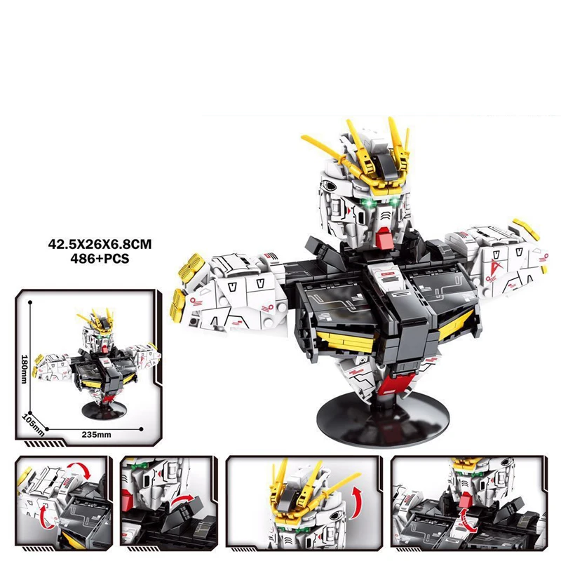 Трансформеры Робот воин бюст украшение голова скульптура креативные собранные