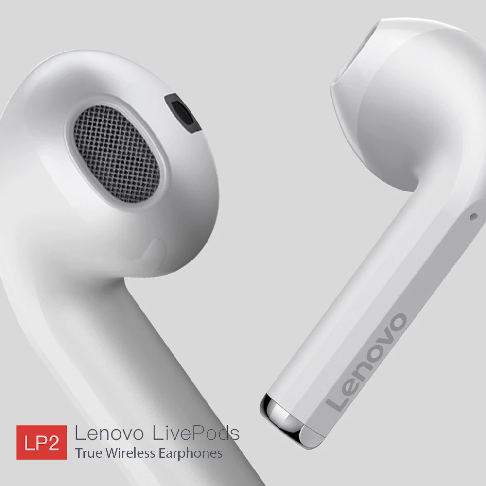 

Lenovo LP2 LivePods Wireless Headphones Bluetooth 5.0 Earphones Stereo Noise Reduction IPX5 Waterproof TWS Earbuds Touch Control