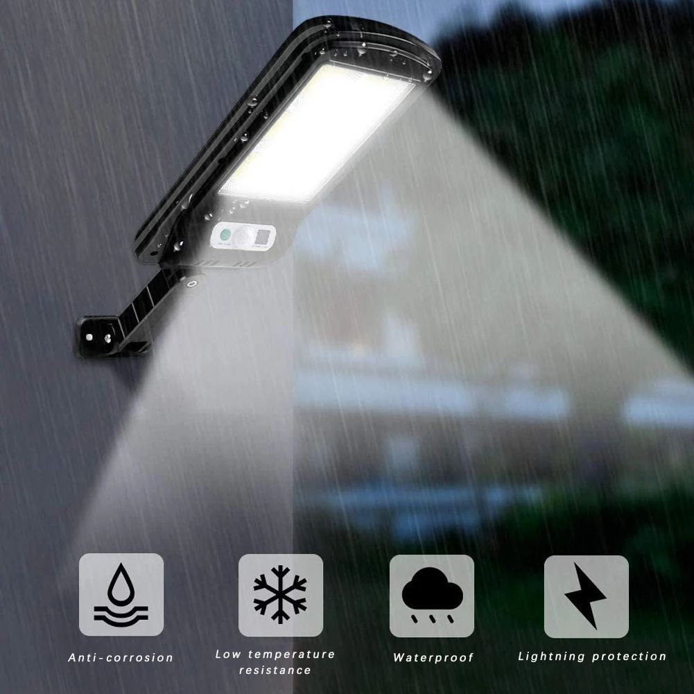 

Solar Street Light Waterproof Smart Remote Control Lamp Outdoor180Degree Adjustable Waterproof Sensor Security Garden Path Yard