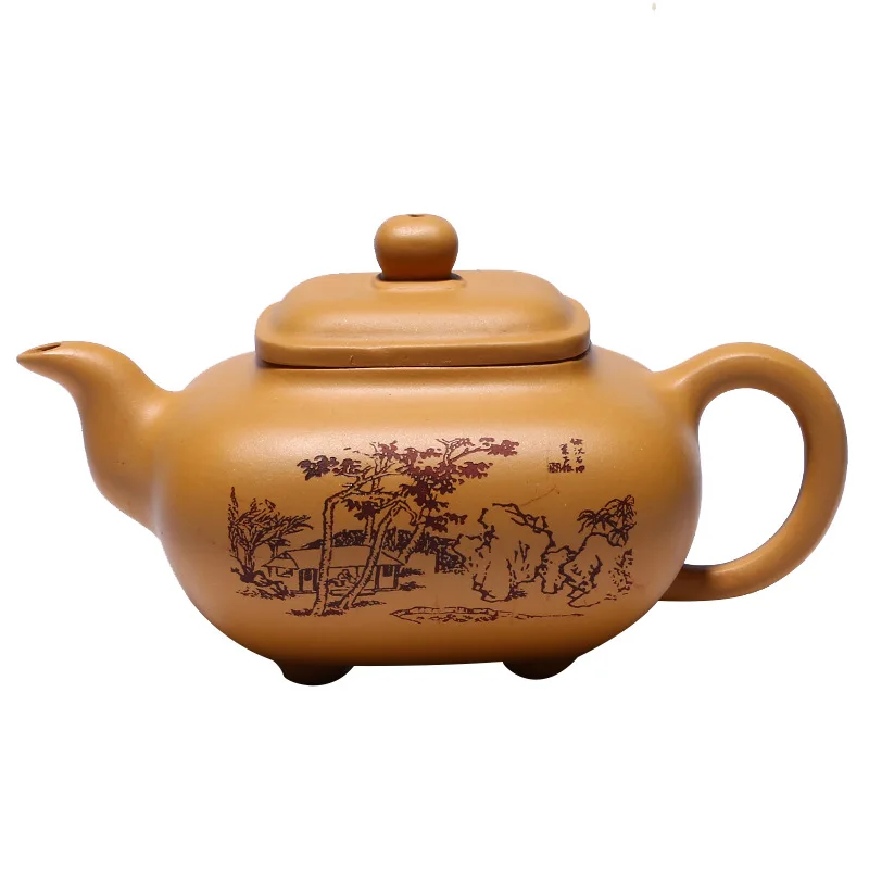 

Yixing Zisha pot raw ore section mud square furnace pot kungfu tea set gift