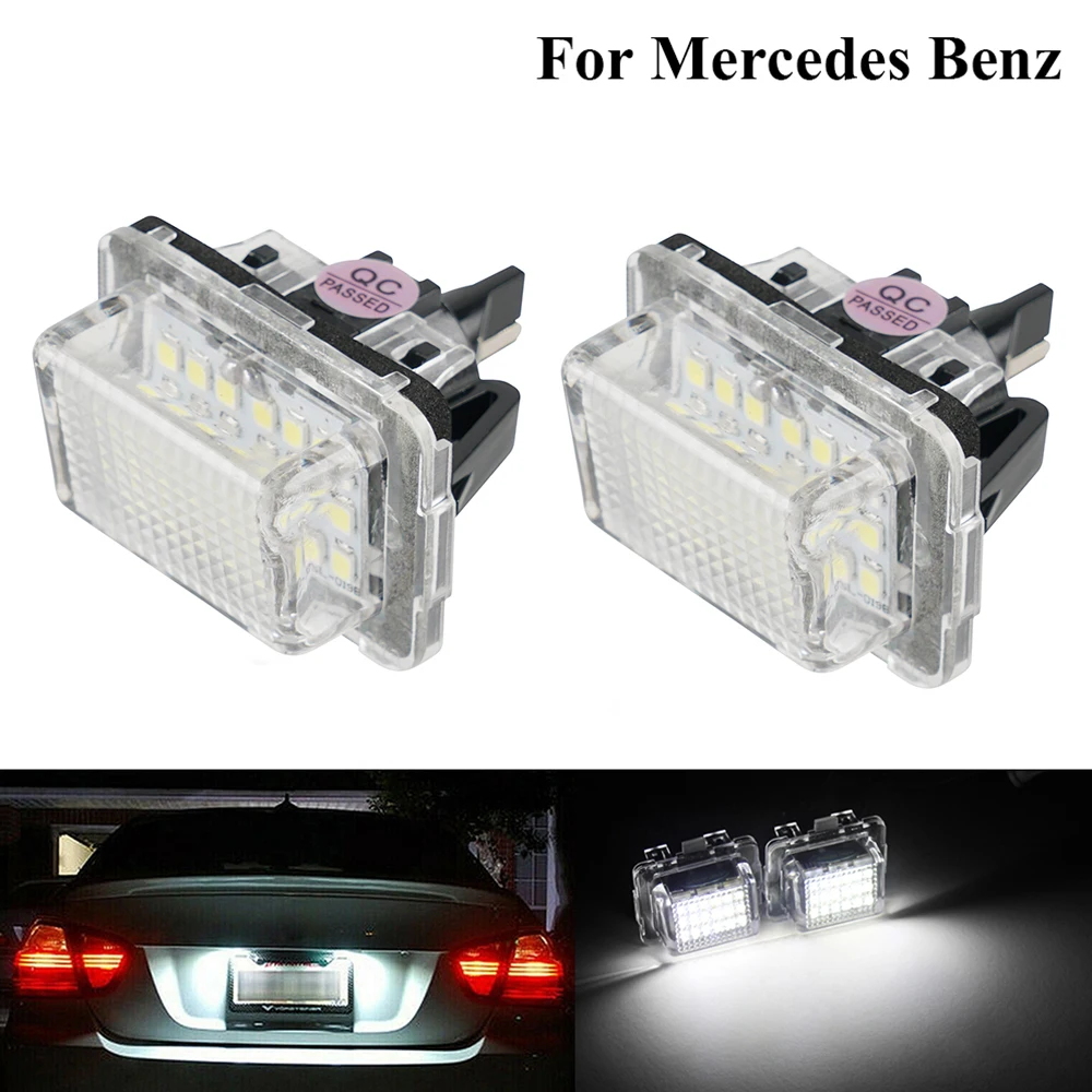 

2 pcs 12V No Error Car Led Number License Plate Light Lamp For Mercedes Benz C E CL S Class W204 W212 W221 S212 C207 C216 S204