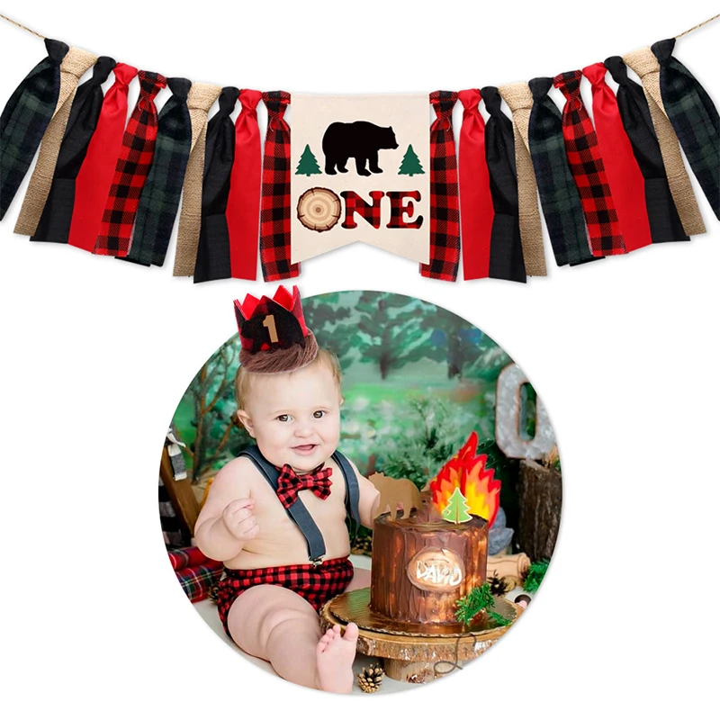 Lumberjack украшения для 1-го дня рождения товары детского душа Дикая вечеринка