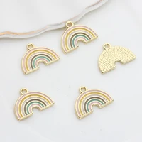 zinc alloy enamel charms rainbow meteor charms 6pcslot for diy jewelry making finding accessories