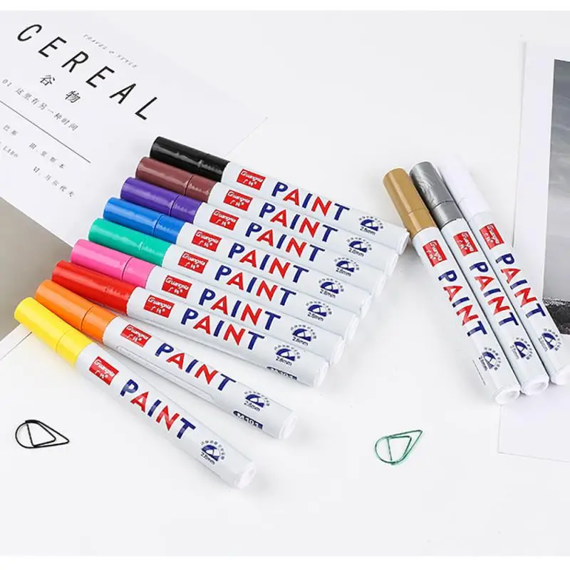 

12 Colors DIY Paint Marker In Metallic Color Pen Crystal Epoxy Resin Art Supplies Outline Pen Marker Permanent Based Marker