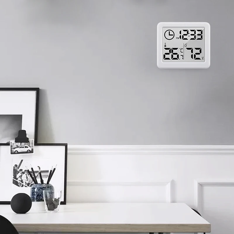 

Многофункциональные часы-гигрометр, электронный цифровой бытовой прибор для измерения температуры и влажности, толщина 1 см