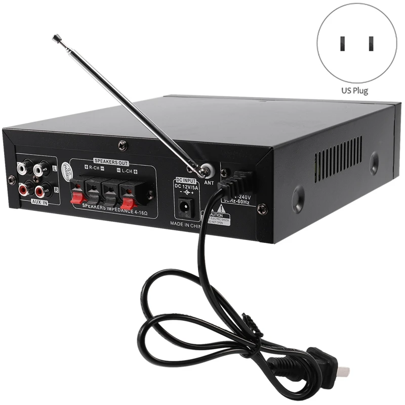 800W o Мощность усилитель с вилкой формата US 12/220V 2 канала мини Hi-Fi Беспроводной Bluetooth