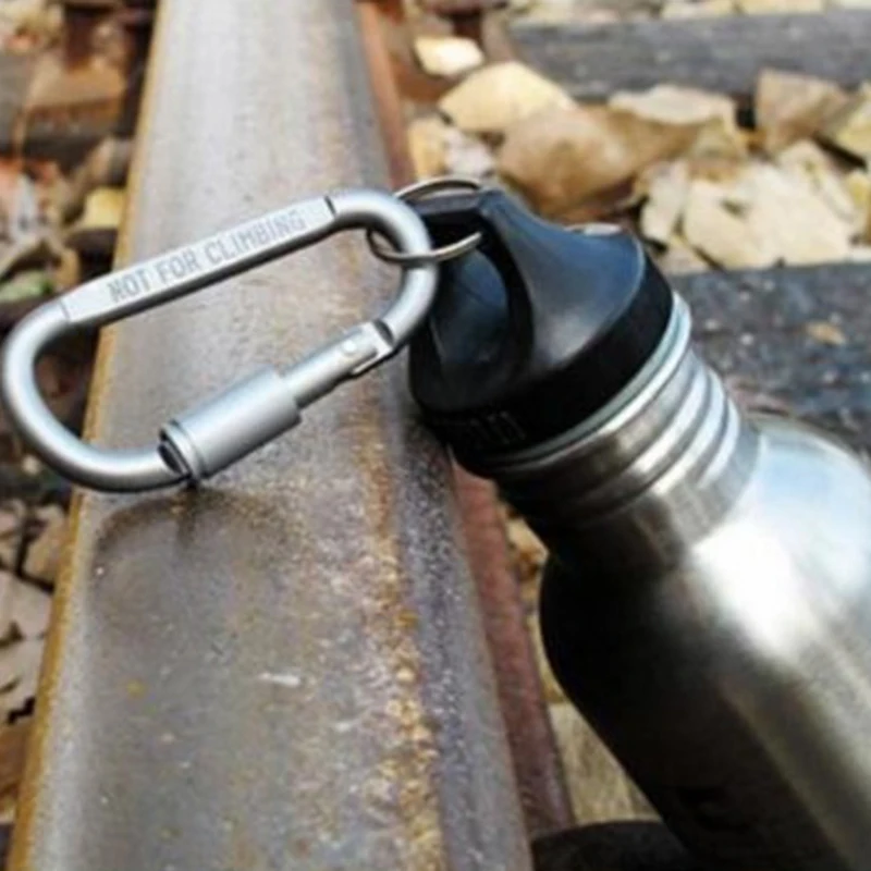 

1pc Outdoor Screw Lock Buckle D-shaped Carabiner Hook Keyring Clip Camping Kits Sports Rope Buckle Isp Not For Clambing
