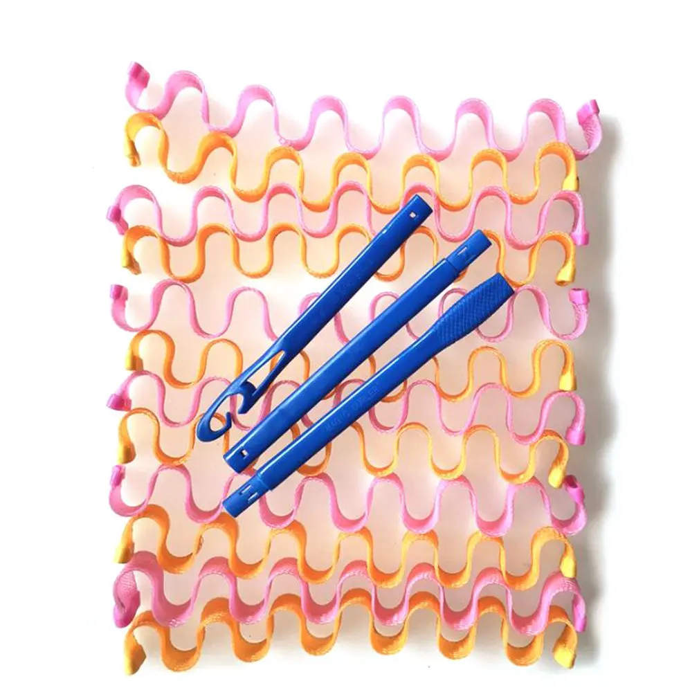 

55 long 12 egg rolls water ripple roll DIY manual not hurt the hair spiral roll QQ roll magic roll plastic roll