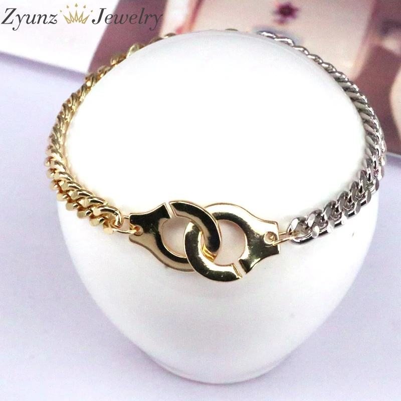 

5PCS, Fashion Handcuffs High Quality Metal Chain Bracelet Hip Hop Style Men and Women Rock Party Jewelry