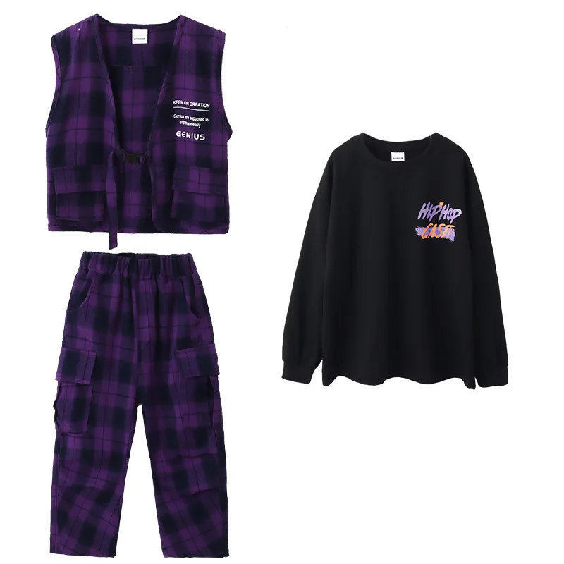 

Kids Dance Costumes For Festival Catwalk Show Stage Boys Hip Hop Girls Jazz Dance Clothing Child Street Dance Outfits DQL4686