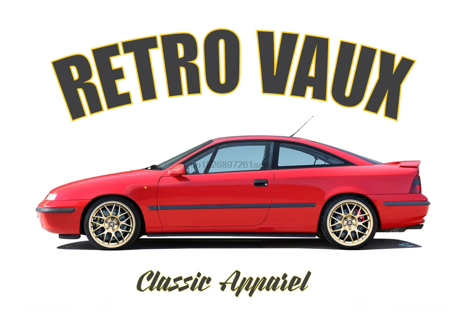 VAUXHALL CALIBRA футболку. Ретро во. Классических автомобилей. Модифицированный. OPEL