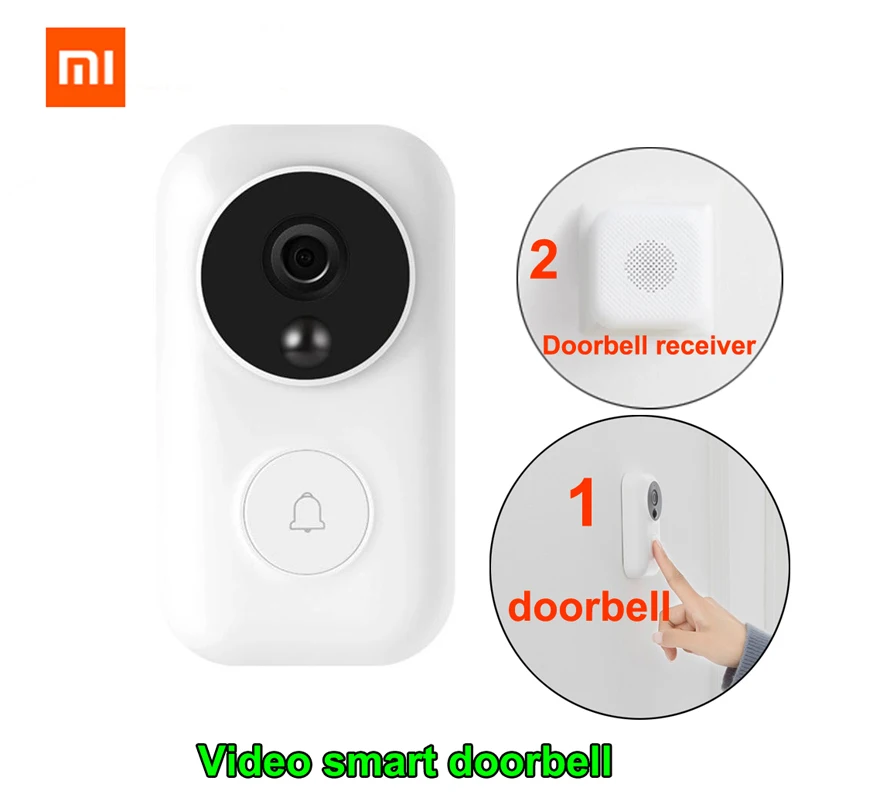 Xiaomi Gateway Aqara датчик двери датчик движения настенный беспроводной переключатель Mijia умная камера датчик температуры и влажности домашний комплект - Цвет: Doorbell set