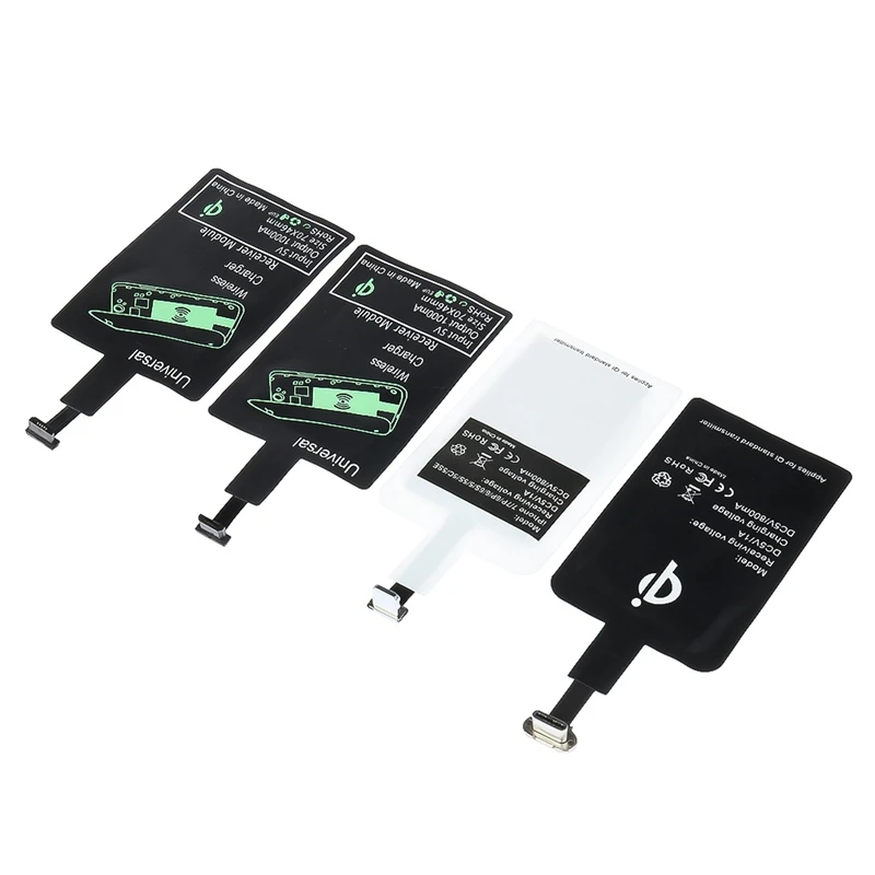 1pc universal android qi wireless charging receiver micro usb wireless charger receiving patch for microusb phones for iphone free global shipping
