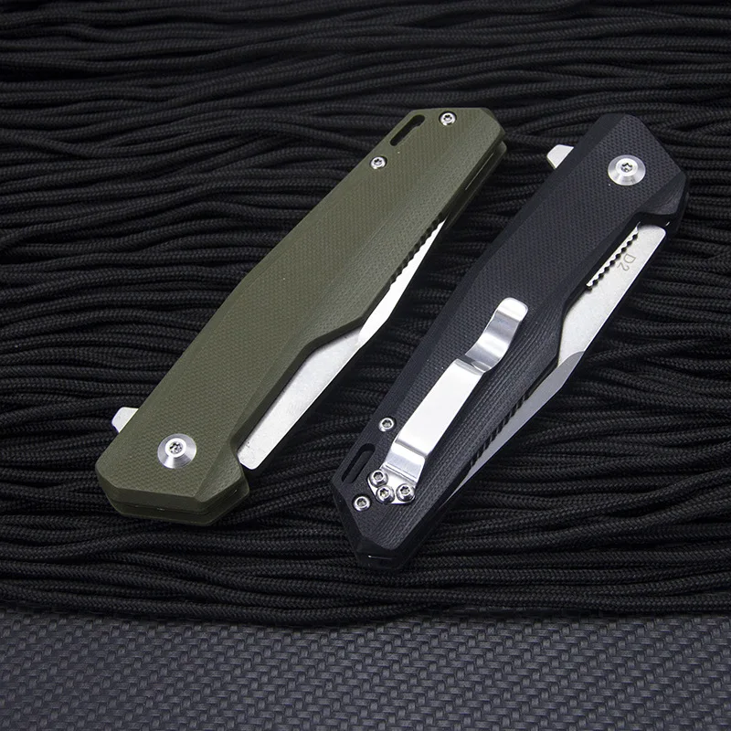 

New Arrival G571 Outdoor Camping Folding Pocket Knife G10 Handle D2 Blade Multi Hunting Survival Tactical Fruit Knives EDC Tools