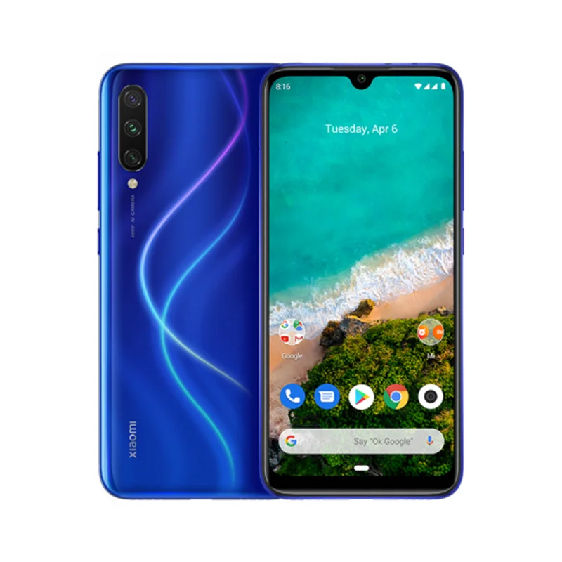 Глобальная версия Xiaomi mi мобильного телефона A3 mi A3 4 Гб 64 Гб Snapdragon 665 48MP Тройная камера s 32MP фронтальная камера 6,088 AMOLED дисплей - Цвет: Blue