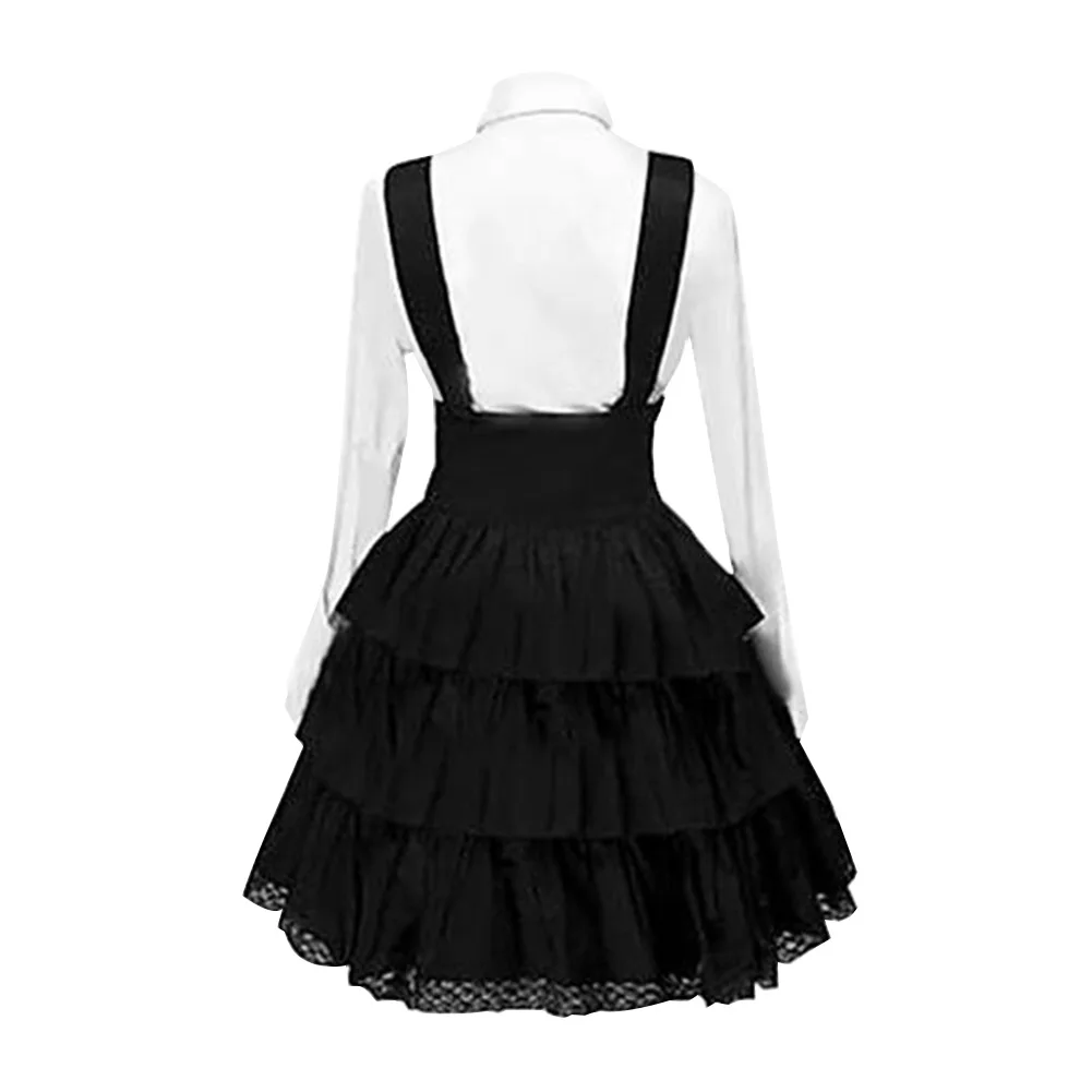 Леди средневековый ретро придворное платье с многослойной юбкой в готическом