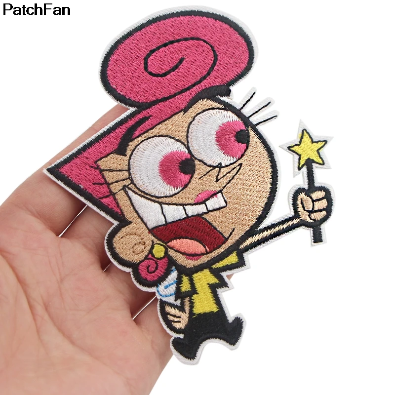 

A3257 Patchfan Cartoon Genius Iron On Patch Clothing Diy Embroidered Applique Sew On Patches Fabric Badge Apparel Patchwork