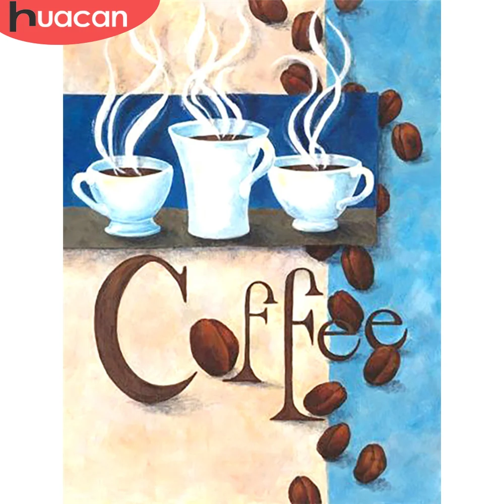 

HUACAN 5D DIY Diamond Embroidery Coffee Full Drill Cross Stitch Handicraft Diamond Painting Cartoon Wall Decor New Arrival