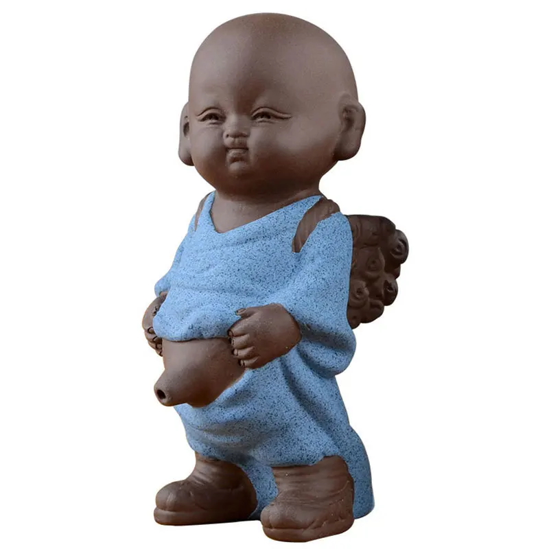 

Purple sand tea pet water spray urine child decoration cute little monk can raise tea art tea tray tea set accessories