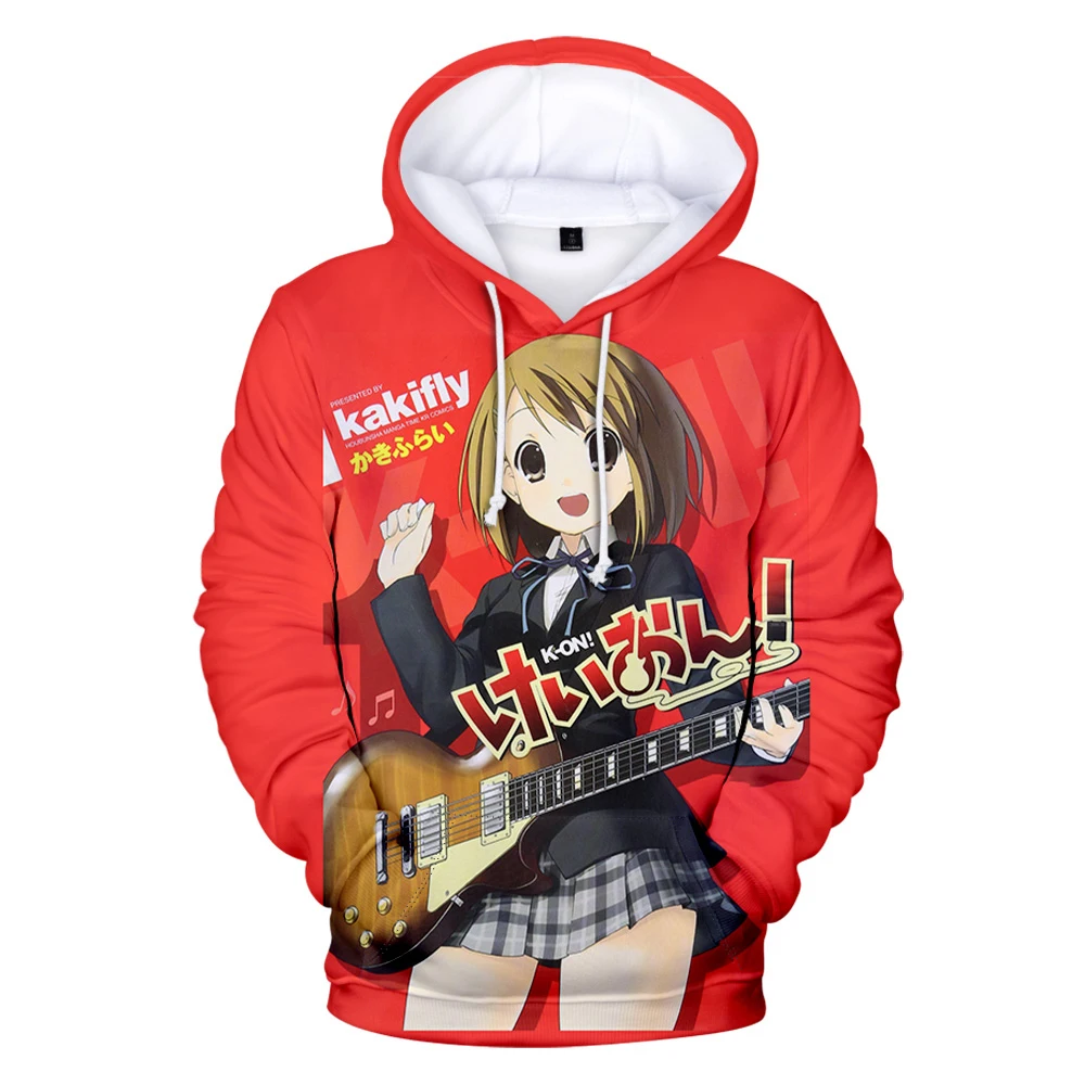 

K-ON!! Hoodie 3D Tracksuit Long Sleeve Women Men Sweatshirt Harajuku Streetwear 2021 Japanese Anime Unisex Clothes Plus Size