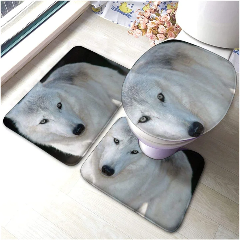 

Carpet mat 3 pieces non-slip bathroom rug coarse pile shower mat washing machine can be washed for living room office home