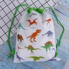 Подарочный рюкзак с динозавром 34 см * 27 см, детские дорожные и школьные сумки на шнурке, праздничные принадлежности для вечеринок, сумка из нетканого материала для покупок
