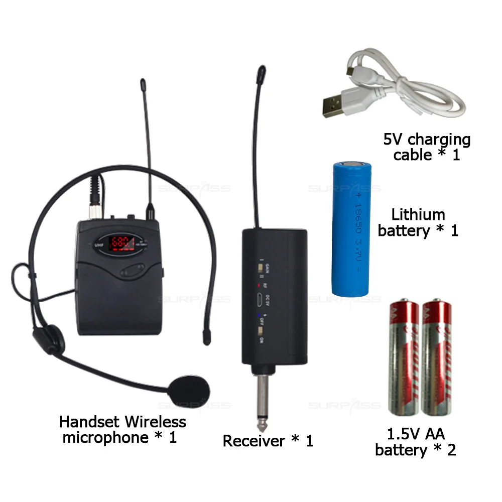 UHF Беспроводной Универсальный микрофон мини портативный головной износ Микрофон