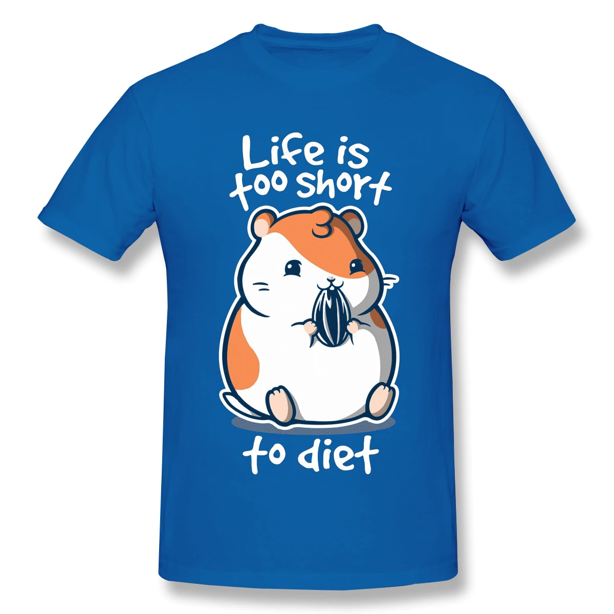 

Kawaii Hamster Tiny Animal 2020 New Arrival T-Shirt Fat Life Classic Crewneck Cotton for Men