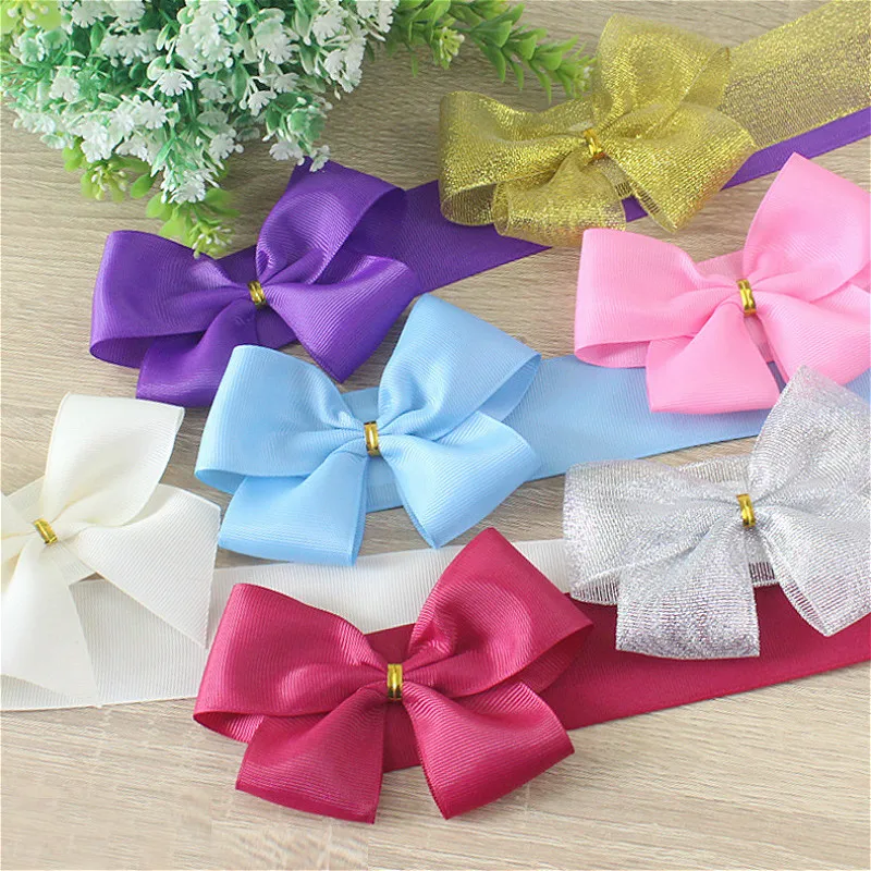 1 м * 4 см цветная лента с бантом украшение для свадебной вечеринки ручной работы